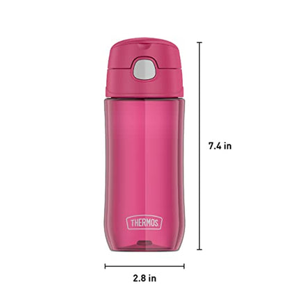 THERMOS FUNTAINER 16 Ounce Plastic Hydration Bottle with Spout, Raspberry - color: Raspberry
