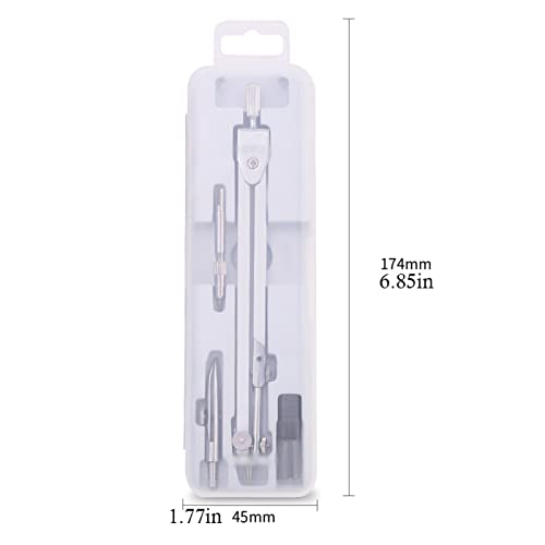 Bow Compass Compass Set, Compass for Geometry Math Geometry Kit Drafting and Drawing Tools for Student and Engineering Drawing Carpenter Compass (Color : F) - color: F