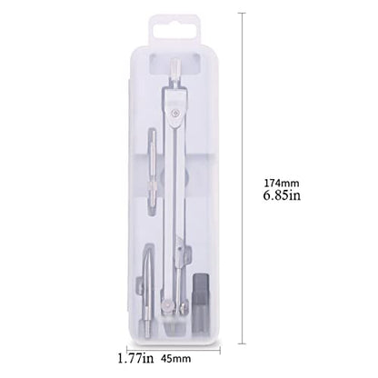 Bow Compass Compass Set, Compass for Geometry Math Geometry Kit Drafting and Drawing Tools for Student and Engineering Drawing Carpenter Compass (Color : F) - color: F