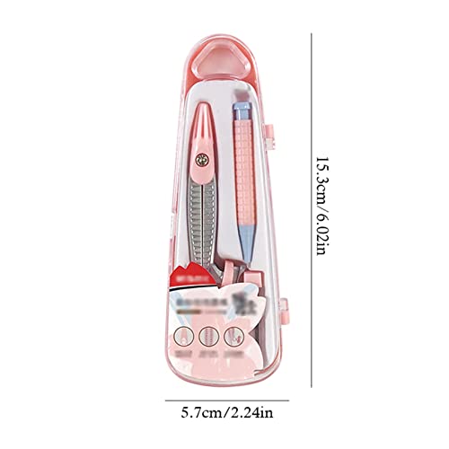 Drawing Compass Drafting Tools Math Geometry Kit Metal Math Compass Drawing Compass Student Supplies Pencil Storage Box Pink Home School Supplies Math Ruler Kit