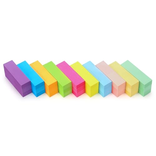 Page Markers 0.6x2 in, Self-Stick Flags, 30 Pads, 10 Colors, 80 Sheets | Flags Tabs, 10 Bright Assorted Colors, Easy to Color-Code and Organize - color: 0.6x2 10 Colors