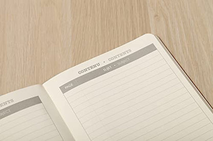 Clairefontaine 793461C Age Bag Collection A My.Essential Black Sewn Elasticated Notebook - A5 14.8x21 cm - 192 Lined Numbered Pages - 90 g Ivory Paper - Grain Leather Glossy Card Cover - color: Black