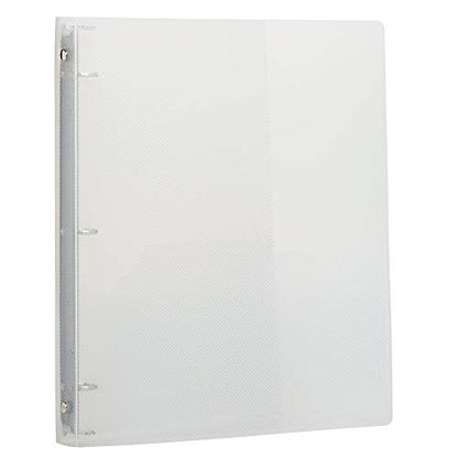 JAM PAPER Plastic 0.75 inch Binder - Clear 3 Ring Binder - Sold Individually - color: Clear, size: 0.75 inch