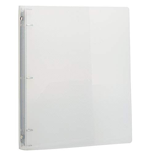 JAM PAPER Plastic 0.75 inch Binder - Clear 3 Ring Binder - Sold Individually - color: Clear, size: 0.75 inch