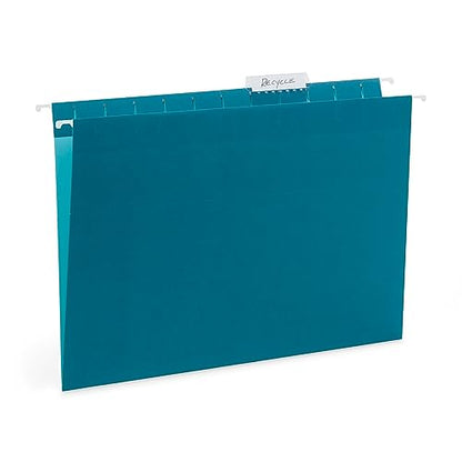 Blue Summit Supplies 25 Jewel Tone Hanging File Folders Letter Size with Tabs, Reinforced Hanging File Folders Jewel Tone, Includes Plastic Tabs and Inserts - color: Jewel Tone