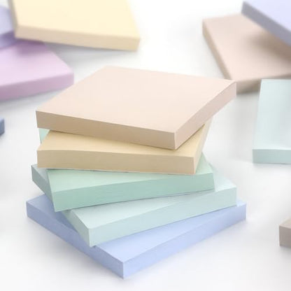 Sticky Notes 3x3 inch, 8 Pads, Pastel Colors Self-Stick Pads, Self-Adhesive Sticky Notes, 8 Pads/Pack, 80 Sheets/Pad, Total 640 Sheets - color: 8 Pads 3x3 in Pastel Colors Sticky Notes