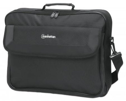 MANHATTAN Laptop Shoulder Bag Carrying Case – Slim Briefcase Style, Clamshell Opening, Padded Compartments–3 Yr Mfg Warranty - size: 15.6 Inch