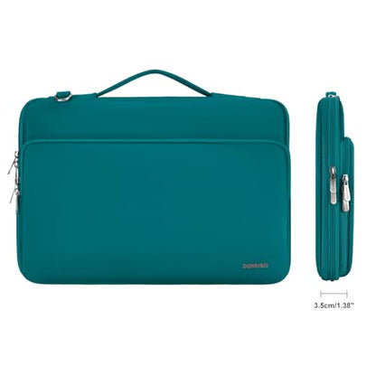 DOMISO 15.6 inch Laptop Case Sleeve Protective Cover Compatible with MacBook Pro 16 M4 M3 M2/Pro Max,15.6-16 inch HP Dell ASUS Lenovo Chromebook,Waterproof Computer Bag with Shoulder Strap,Turquoise - color: Turquoise, size: 15.6 inch