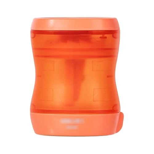 Small Labor-Saving Pencil Sharpeners with Sealed and Leak Proof Pencils Sharpener Manual and Portable Pencil Sharpner Universal Design(Orange) - color: Orange