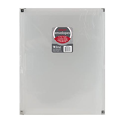 C-Line Zip 'n Go Reusable Envelope With Outer Pocket, 1" Capacity, 2 Sections, 10 X 13, Clear, 3/pack