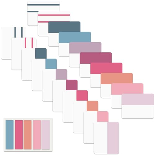 ELII 500 PCS Sticky Index Tabs 2 Inch Colorful Sticky Tabs for Notebooks | Page Markers for Binders,Repositionable,Reading Tabs,Self Adhesive,Tape Flags for Books, Binders, File Folders,Smooth Writing - color: Sunset, size: 500