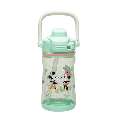 Zak Designs Disney Beacon Kid Water Bottle for Travel or At Home, 12oz Plastic is Durable and Leak-Proof with Liquid Lock Spout, Cover, Carry Handle, Protective Base (Mickey Mouse & Minnie Mouse) - color: Mickey Mouse & Minnie Mouse