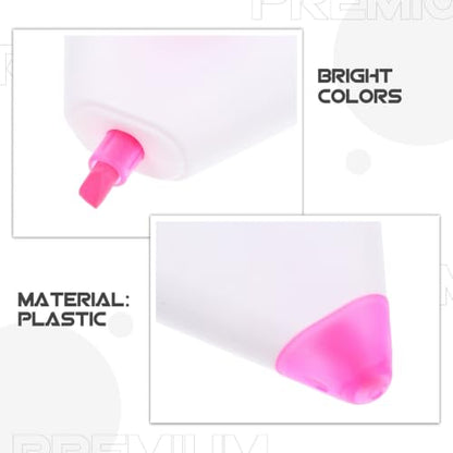 10pcs Triangle Highlighter Pens in 3 Colors, Plastic Portable Highlighters for Note Taking and Classroom Use, Prevents Smudges, for Students and Teachers
