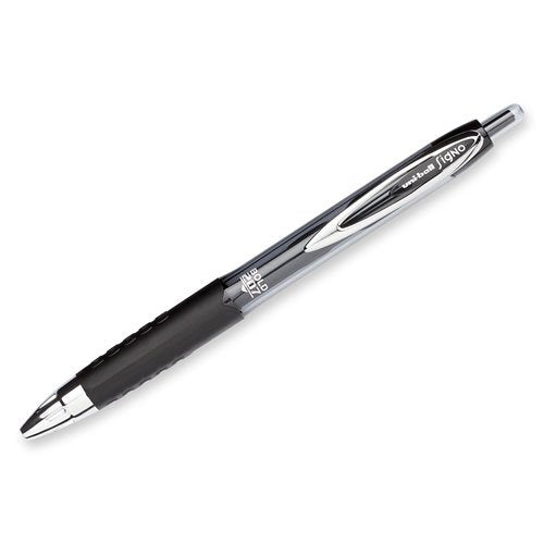 uniball 207 Retractable Gel Pens, Bold Point (1.0mm), Black, 12 Pack