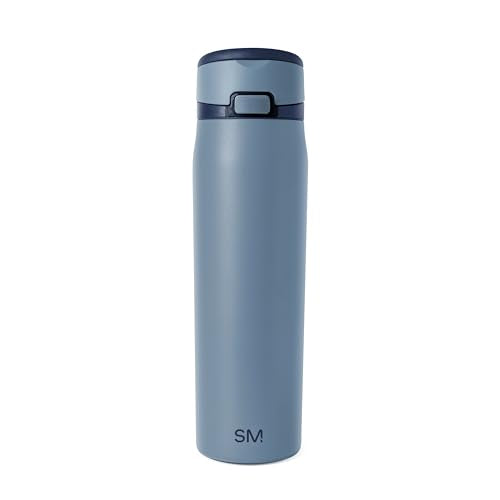 Simple Modern Mesa Loop Water Bottle with Covered Straw and Handle | 24oz Cup Holder Friendly Insulated Stainless Steel Bottles for Travel, Sports and School | Deep Dune - color: -Deep Dune, size: 24 Ounces