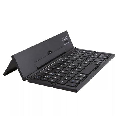 Mini Travel Wireless Keyboard Compatible with Samsung Galaxy A54/A42/A35/A23/A16/A15 5G UW Built-in Phone Holder/Stand-Ultra Slim Folding Rechargeable Full Size Keyboard!