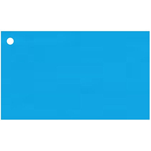 Colonial Cards: 150 Color Cardstock 3" x 5" Index Cards, Unruled with Corner 1-Hole Punched and 4 Binder Rings, Medium Blue - color: medium blue