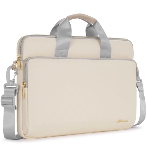 KIZUNA Laptop Sleeve Case 15.6 Inch Computer Shoulder Bag for for MacBook Air 15 M2/MacBook Pro M1 M2 Max/16 Lenovo Legion Slim 5i Gen 8/16" IdeaPad Slim 5/Gaming 3i/HP Envy x360 15/Dell XPS 15,Beige - color: Beige, size: 15-15.6 Inch