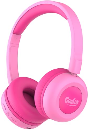 Kids Bluetooth Headphones,Toddler Headphones with Microphone,85/94dB Volume Limited,Bluetooth 5.4 Adjustable Lightweight Kids Wireless Headsets for Boy Girl Tablet Travel School - color: Pink