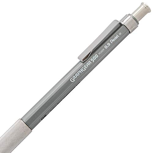 Pentel Graph Gear 500 Automatic Drafting Pencil, 0.9mm, Gray Barrel, 1 Pack (PG529BP) - style: 0.9mm