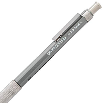Pentel Graph Gear 500 Automatic Drafting Pencil, 0.9mm, Gray Barrel, 1 Pack (PG529BP) - style: 0.9mm