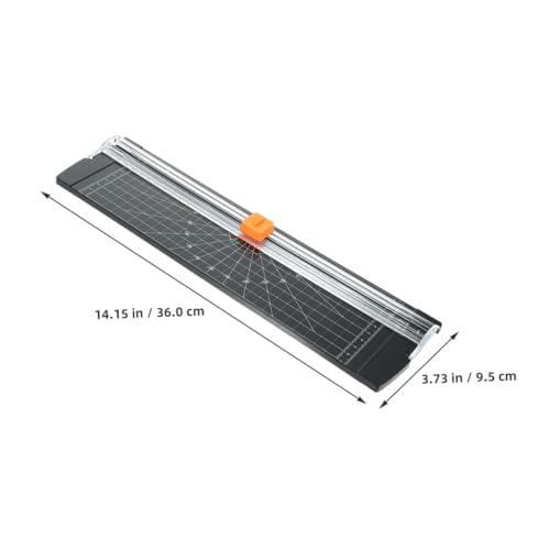 Healifty 2pcs Paper Cutter Mini Foldable Paper Trimmer with Ruler for Precise Photo Edge Cutting Lightweight Portable Scrapbooking Tool for Cardstock Labels Black