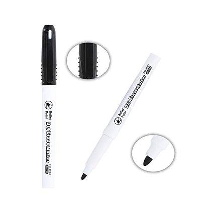 AIHAO Black Fine Tip Dry Erase Markers, 24 Pack Low Odor Whiteboard Markers, Thin Dry Erase Pens for Classroom, Office & Home Use