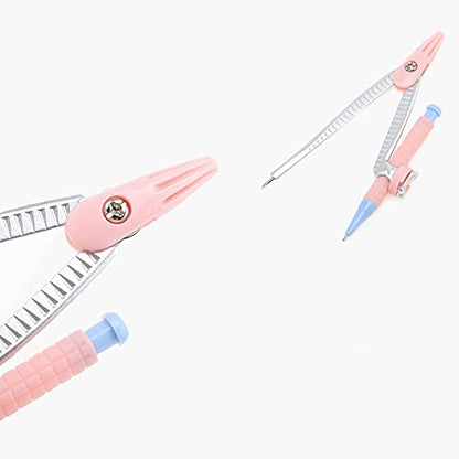 Drawing Compass Drafting Tools Math Geometry Kit Metal Math Compass Drawing Compass Student Supplies Pencil Storage Box Pink Home School Supplies Math Ruler Kit