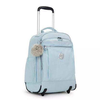 Kipling Women's Gaze 2 Wheel Rolling Backpack - color: Bridal Blue