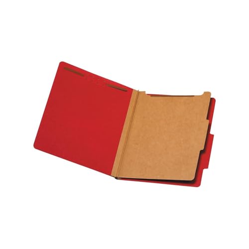 Pendaflex® Classification Folders, Standard, 1 Divider, Embedded Fasteners, 2/5 Cut Tab, Bright Red, Letter, 10/BX (23731) - color: Bright Red, size: Letter (Pack of 1), style: Classification