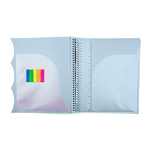 Mintra Office Durable PREMIUM Spiral Notebook (Arctic Ice, 3 Subject (8.5in x 11in)) - color: Arctic Ice, size: 3 Subject (8.5in x 11in)