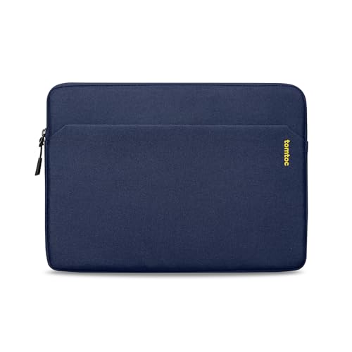 tomtoc Custom-Fit Slim Sleeve for 13-inch MacBook Neo A18 Pro A3404, Water-Resistant Protective Case with Accessory Pocket - color: Navy Blue, size: 13-inch for MacBook Neo