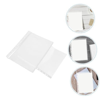 VILLCASE 100pcs Heavy Duty Clear Sheet Protectors Document Sleeves for Binders for Photos Recipes Certificates More Top Loading Design for Easy Access