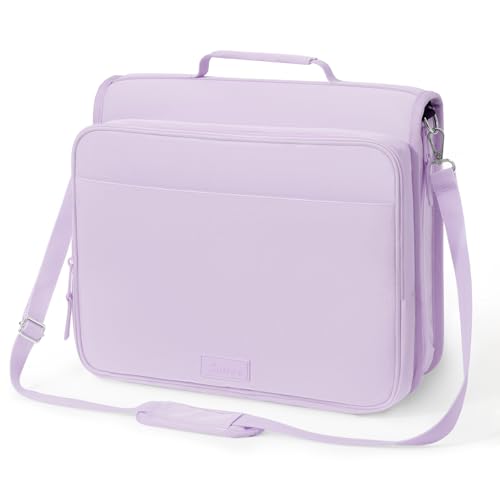 SUNEE Zipper Binder 3 Ring 2-Inch in Lavender Purple Features a Shoulder Strap, 13 Inch Laptop Pocket, with Multiple Storage Pockets. Ideal Organizer for Middle School Students - color: Lavender Purple