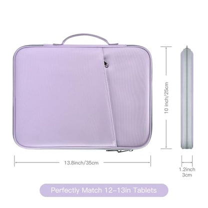 12.9 Inch Tablet Sleeve for Samsung Galaxy Tab S10+ Plus/S9+ S8+/S7+ Plus/S7 FE,iPad Pro M5 M4 13 2025/Air M4 M3 M2 13/Pro 12.9, 12.4" Microsoft Surface Laptop Go 2/11 Snapdragon Carrying Bag-Purple - color: Purple, size: 12.9 Inch