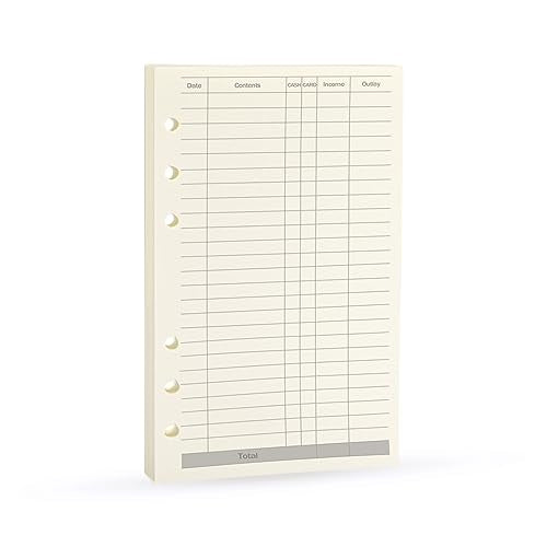 A6 Planner Inserts Binder Refill Paper,for Filofax/6 Ring Notebook Budget Binders, 45 sheets/90pages, 100Gsm Quality, Harphia (A6 3.74 x 6.77'',Finance) - color: Finance Schedule, size: A6