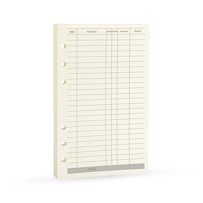 A6 Planner Inserts Binder Refill Paper,for Filofax/6 Ring Notebook Budget Binders, 45 sheets/90pages, 100Gsm Quality, Harphia (A6 3.74 x 6.77'',Finance) - color: Finance Schedule, size: A6