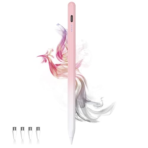 Stylus Pens for Touch Screens Power-Display Tablet Pen POM Tip Magnetic Digital Touch Pen Compatible with iPhone/iPad/Lenovo/and Other iOS/Android Smartphone and Tablet Devices (Gradient Pink) - color: 2SS-Gradient Pink