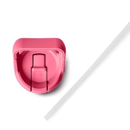YETI Rambler Jr. 12 oz Kids Bottle, with Straw Cap - color: Tropical Pink
