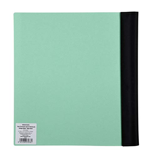 Mintra Office Durable PREMIUM Spiral Notebook, ((Sage Green, 5 Subject (8.5in x 11in)), Fabric Covered Coils, No Snags, College Ruled, Adjustable Pocket Dividers, Ruler, Organization, Student, School - color: Sage Green, size: 5 Subject (8.5in x 11in)