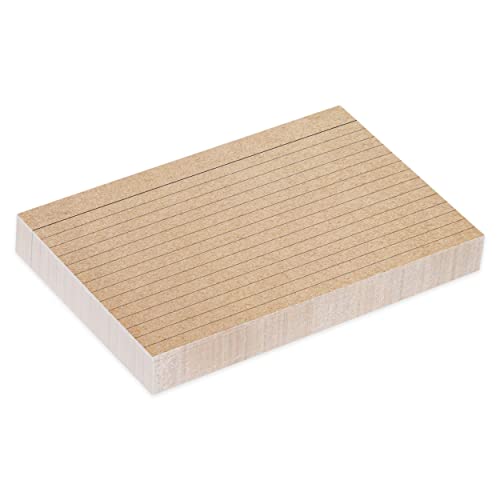 Home Advantage Double Sided Ruled Kraft Tan Index Cards, File Note Cards (4-x-6)