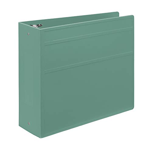 Carstens 4-Inch Heavy Duty 3-Ring Binder - Side Opening, Mint, Durable Plastic, Precision No-Gap Rings, Waterproof Cover, No Pockets, Holds 600 US Letter Sheets, BPA-Free, Made in USA (1844-3R) - color: Seafoam Green, size: Individual