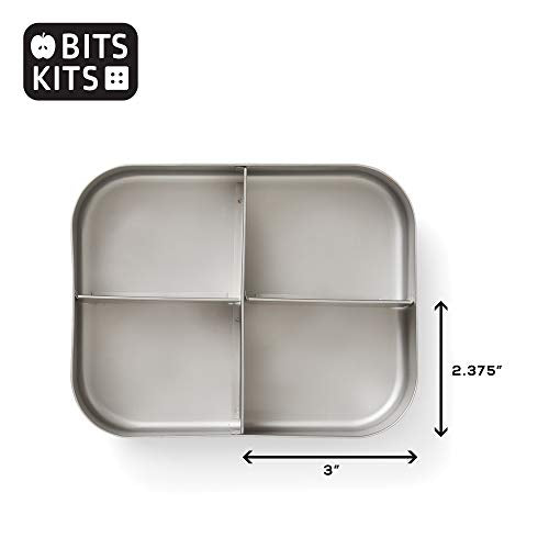 Bits Kits Bento Box Lunch and Condiment Containers Bundle, Stainless Steel | For Kids & Adults | Easily Fits In Lunchboxes | Durable Stainless Steel | Dishwasher Safe | Full Lunch Set | On The Go - style: Set of 3