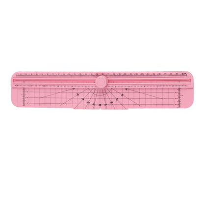 Precise Mini Paper Cutter Portable Small Trimmer for Craft Journal Kids Adults, 5 Sheets Cutting Capacity, Enhanced Safety Design for Home Office Use (Pink) - color: Pink