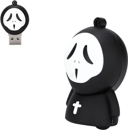 64GB USB 2.0 Flash Drive Cartoon Novelty Halloween Ghost Memory Stick Silicone Rubber Pendrive - color: Ghost, size: 64GB 2.0