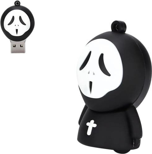 64GB USB 2.0 Flash Drive Cartoon Novelty Halloween Ghost Memory Stick Silicone Rubber Pendrive - color: Ghost, size: 64GB 2.0