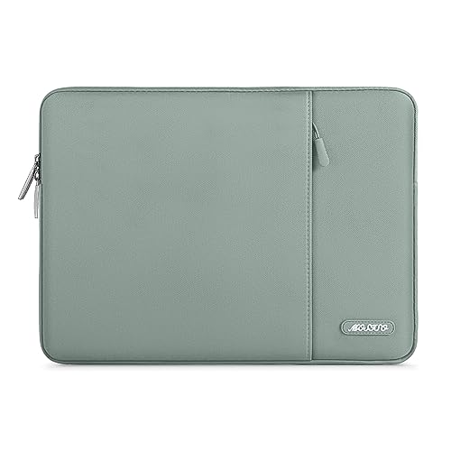 MOSISO Laptop Case 13.3 inch, 13-13.3 inch Laptop Sleeve Compatible with MacBook Air/Pro 13/Pro 14 M5 M4 M3 M2 M1, HP Dell ASUS Lenovo,Polyester Vertical Computer Sleeve Bag with Pocket, Antique Green - color: Antique Green, size: 13.3 inch