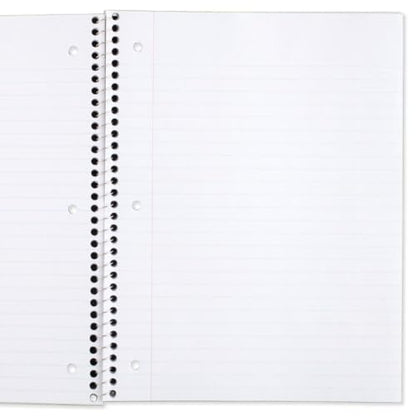 Mead Spiral Notebook, 6 Pack, 1 Subject, Wide Ruled Paper, 7-1/2" x 10-1/2", 70 Sheets per Notebook, Colors Will Vary (930201-ECM25) - size: Pack of 6