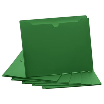 Green File Jackets, 2 Inch Expansion, Letter Size, Reinforced Straight-Cut Tab, 6 Pack - color: Green, style: 2 Inch Expansion