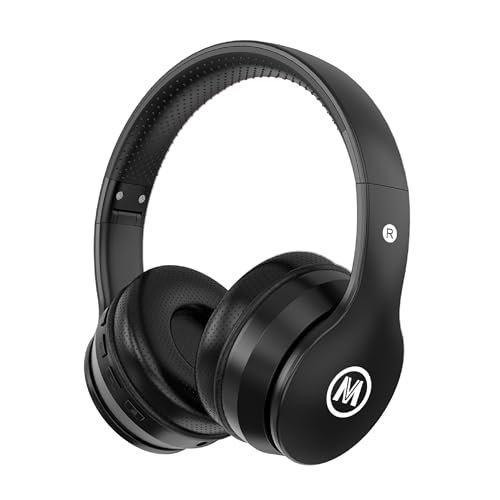 Mokata Headphones Kids Bluetooth 5.4 Wireless Play Time 68H Safe Volume Limit 85/94dB Over-Ear Foldable Headset,Fast Charging,with Aux Cord Built-in Mic for Toddler Child Pad Study Tablet Black - color: 02-Black